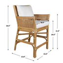 Pacific - Rattan Counter Stool - Brown / White