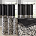 Aubrey - Shower Curtain - Black - Madison Park - Shower Curtains - Elite Enclave Home