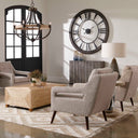 Uttermost Ronan Wall Clock Large Dark Brown – oversized dark rustic bronze finish with rust gray frame