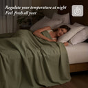 Liquid - Twin Blanket - Olive Green