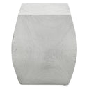 Uttermost Grove Ivory Wooden Accent Stool – handcrafted suar wood with soft ivory finish and natural wood undertones