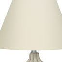 Round Table Lamp With Cream Empire Shade - Cream - HomeRoots - Table Lamps - Elite Enclave Home