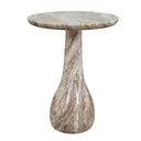 Shura - Indoor - Outdoor Marble Accent Table - Brown / White - Uttermost - Accent Tables - Elite Enclave Home