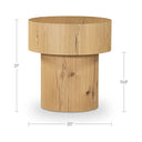 Corey - Side Table Rustic - Oak / Natural - Moe's Home Collection - Side Tables - Elite Enclave Home