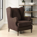 Serpentine - Brown Fabric Accent Chair