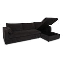 Burrow - Sleeper Sectional With Right Storage Chaise - Black - Moe's Home Collection - Sleeper Sectionals - Elite Enclave Home