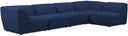 Miramar - 5 Piece Modular Sectional - Meridian Furniture - Stationary Sectionals - Elite Enclave Home