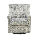 Alana - Curve Back Swivel Glider Chair - Blue Multi - Madison Park - Swivel Chairs - Elite Enclave Home
