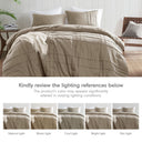 Porter - Twin/Twin Long Soft Washed Pleated Comforter Set - Khaki