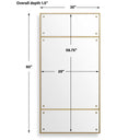 Wrenton - Rectangular Mirror - Brass