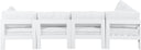 Nizuc - Outdoor Patio 5 Piece Modular Sectional With White Frame - Meridian Furniture - Stationary Sectionals- Elite Enclave Home