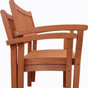 Stacking Armchairs (Set of 2) - Brown
