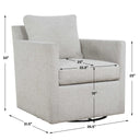 Tisdell - Swivel/Glider Chair - Cream