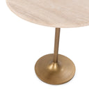 Malani - Travertine Gathering Table - Classic Home - Dining Tables - Elite Enclave Home