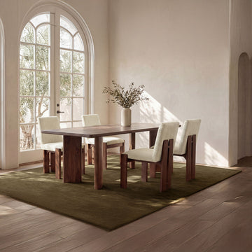 Mia - Dining Chair (Set of 2) - Beige / Dark Brown