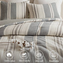 Mesa - 3 Piece Full/Queen Comforter Set - Gray