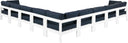 Nizuc - Outdoor Patio 9 Piece Modular Sectional With White Frame - Meridian Furniture - Stationary Sectionals- Elite Enclave Home