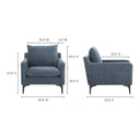 Paris - Armchair - Blue - Moe's Home Collection - Arm Chairs - Elite Enclave Home