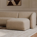 Faye - Right Sectional - Beige - Moe's Home Collection - Stationary Sectionals - Elite Enclave Home