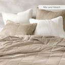 Mina - King/California King Waffle Weave Textured Quilt Set - White - Comfort Spaces - Quilts & Shams - Elite Enclave Home