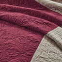 Attingham - Full/Queen 7 Piece Quilt Set With Euro Shams And Throw Pillows - Red - Madison Park - Quilts & Shams - Elite Enclave Home