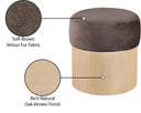 Nimes - Ottoman / Stool With Natural Base - Meridian Furniture - Stool Ottomans - Elite Enclave Home