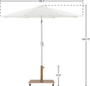 Fiji - Aluminum Patio Umbrella With Square Teak And White Base