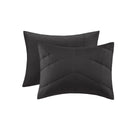 Remy - Quilted Chevron Twin Comforter Set - Black - Intelligent Design - Comforters & Sets - Elite Enclave Home