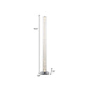 Steel LED Column Floor Lamp With Clear Drum Shade - White - HomeRoots - Floor Lamps - Elite Enclave Home