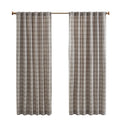 Anaheim - 50x63" Plaid Rod Pocket And Back Tab Curtain Panel With Fleece Lining - Brown - Madison Park - Curtains & Drapes - Elite Enclave Home