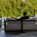 Remsen - Outdoor Sofa - Black / Oyster