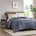 Comfort Cool Jersey Knit - Oversized Down Alternative Comforter - Blue