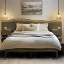 Clark - Queen Platform Bed Frame With Live-Edge Headboard