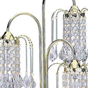 Faux Crystal Three Light Chandelier Table Lamp - Gold