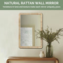 Nova - Natural Rattan Rectangle Wall Mirror - Natural - INK+IVY - Wall Mirrors - Elite Enclave Home