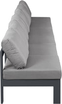 Nizuc - Outdoor Patio 6 Seat Armless Modular Sofa With Gray Frame - Meridian Furniture - Stationary Sectionals- Elite Enclave Home