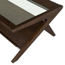 Rocket - & Tempered Glass Coffee Table - Morocco Brown - INK+IVY - Coffee Tables - Elite Enclave Home