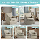 London - Skirted Swivel Chair - Beige Multi - Martha Stewart - Swivel Chairs - Elite Enclave Home