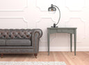 Metal Table Lamp With Silver Metallic Globe Shade - Gunmetal