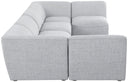Miramar - 6 Piece Modular Sectional - Meridian Furniture - Stationary Sectionals - Elite Enclave Home
