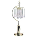Metal Chandelier Faux Crystal Table Lamp - Gold