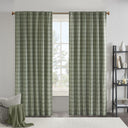 Anaheim - Plaid Rod Pocket and Back Tab Curtain Panel With Fabric Lining - Green - Madison Park - Curtains & Drapes - Elite Enclave Home