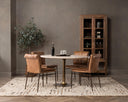 Malani - Travertine Gathering Table - Classic Home - Dining Tables - Elite Enclave Home