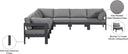 Nizuc - Outdoor Patio 7 Piece Modular Sectional With Gray Frame - Meridian Furniture - Stationary Sectionals- Elite Enclave Home