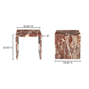 Rosa - Accent Table - Rosso Levanto Marble - Moe's Home Collection - Accent Tables - Elite Enclave Home