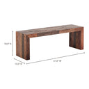 Vintage - Small Bench - Light Brown - Moe's Home Collection - Dining Benches - Elite Enclave Home