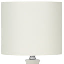 Ceramic Round Table Lamp With Drum Shade - Cream - HomeRoots - Table Lamps - Elite Enclave Home