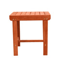Square Solid Wood Outdoor Side Table - Brown