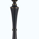 Two Light Traditional Shaped Floor Lamp With Brown Square Shade - Bronze - HomeRoots - Floor Lamps - Elite Enclave Home