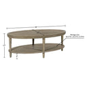 Ayanna - Oval Coffee Table With Shelf - Reclaimed Greige - Martha Stewart - Coffee Tables - Elite Enclave Home